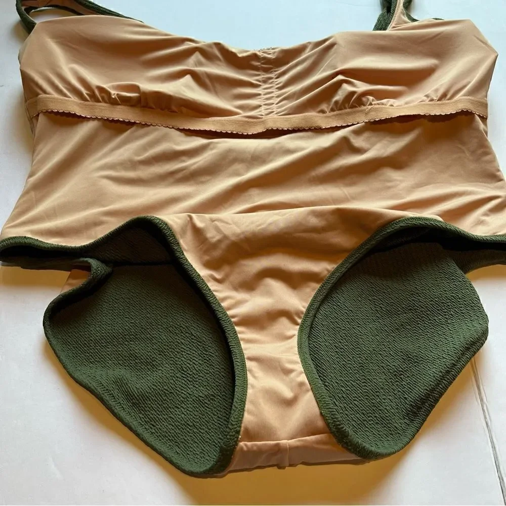 Re-imagined by J. Crew Women's One Piece Swim Suit Green Size 24